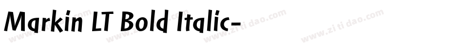 Markin LT Bold Italic字体转换
